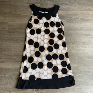 Cream black and white sleeveless dress